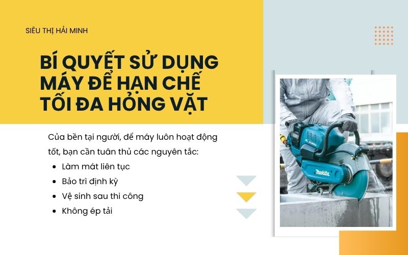 Bí quyết sử dụng máy để hạn chế tối đa hỏng vặt
