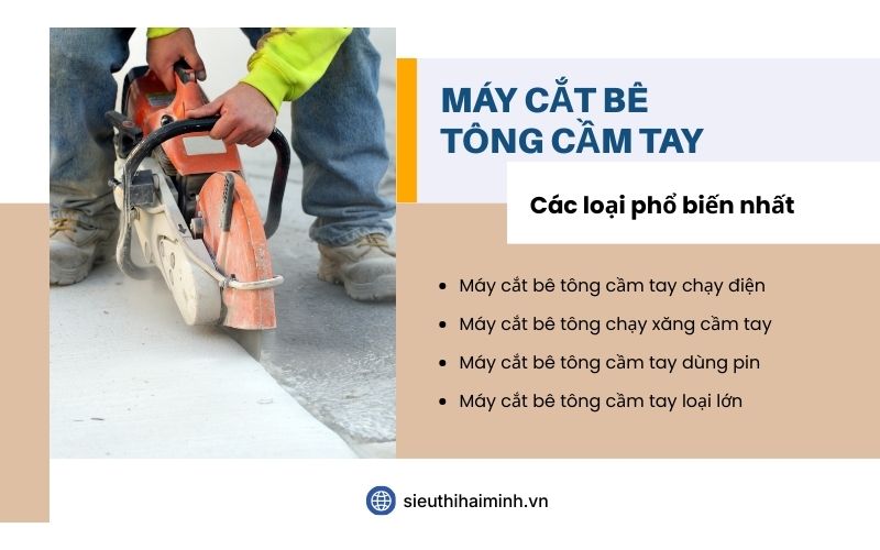 Các loại máy cắt bê tông cầm tay phổ biến