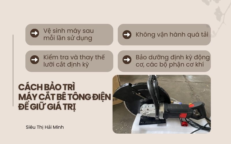 Cách bảo trì máy cắt bê tông điện để giữ giá trị