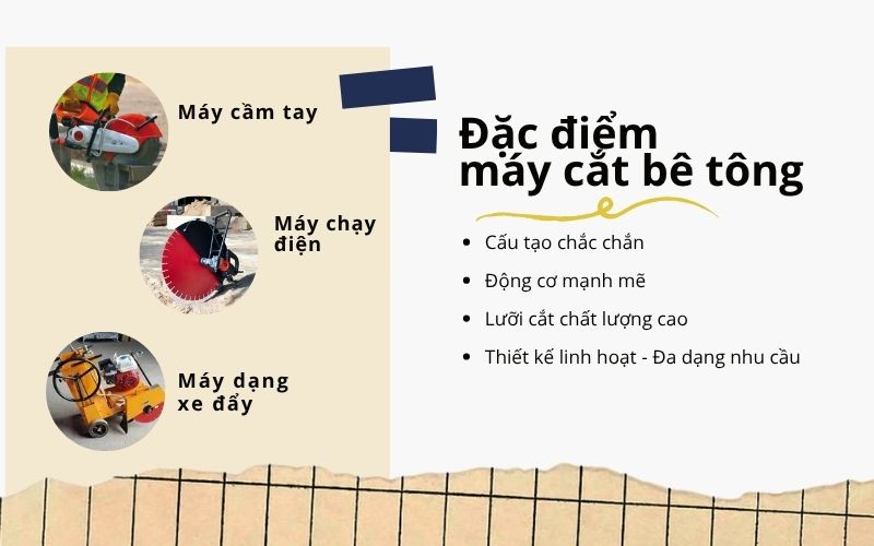 Đặc điểm của máy cắt bê tông