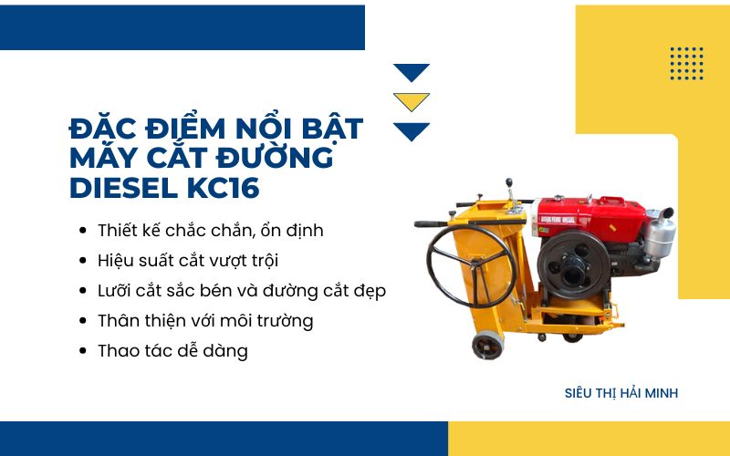 Đặc điểm nổi bật của máy cắt đường Diesel KC16