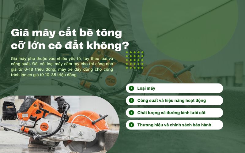 Giá máy cắt bê tông cỡ lớn có đắt không?