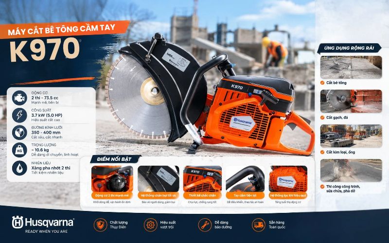 Máy cắt bê tông cầm tay K970