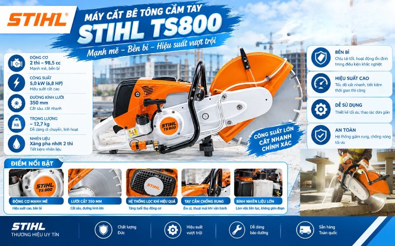 Máy cắt bê tông cầm tay STIHL TS800