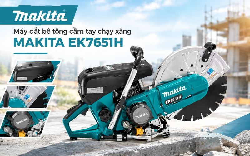 Máy cắt be tông cầm tay chạy xăng Makita EK7651H