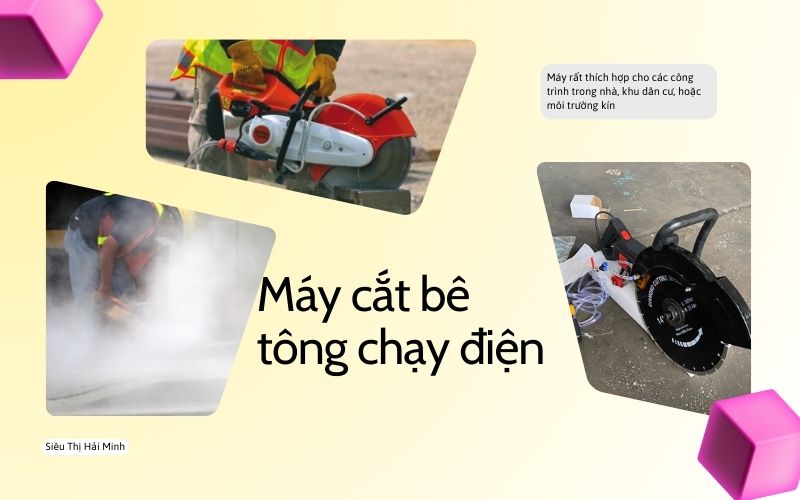 Máy cắt bê tông chạy điện