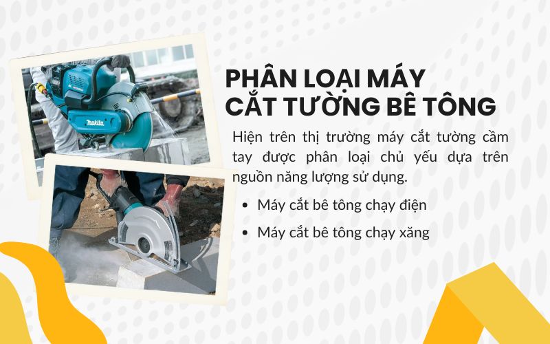 Phân loại máy cắt tường bê tông