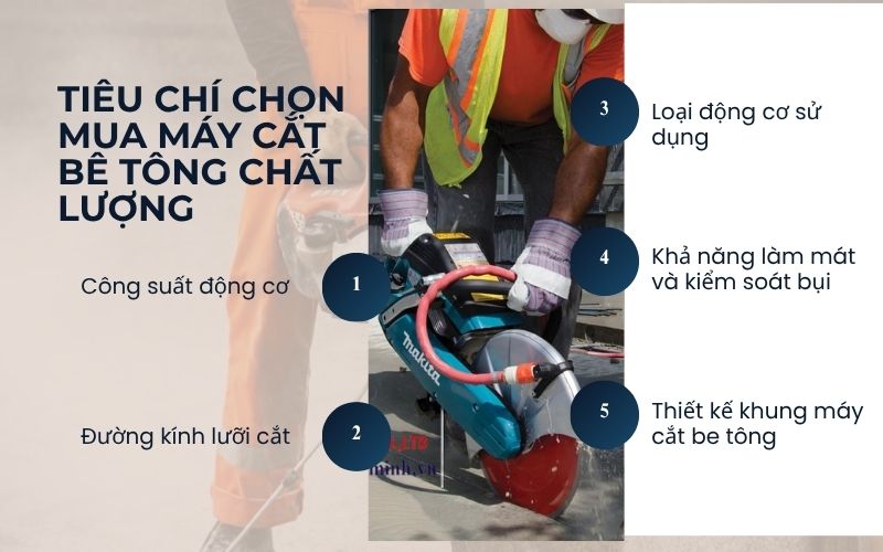 Tiêu chí chọn mua máy cắt bê tông chất lượng