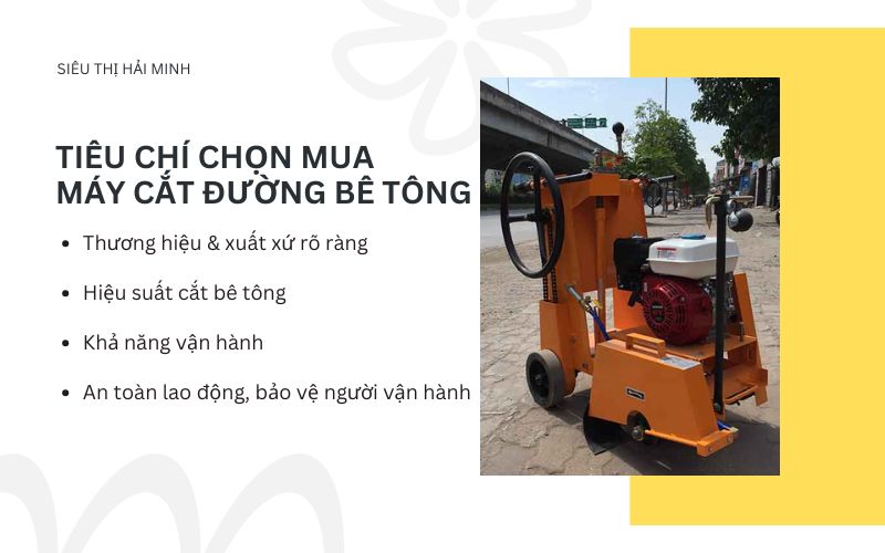 Tiêu chí chọn mua máy cắt đường bê tông