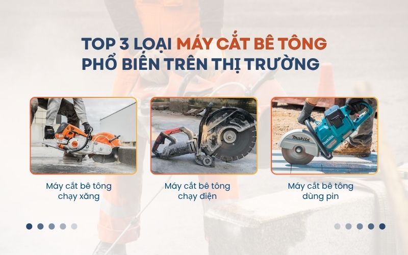 Top 3 loại máy cắt bê tông phổ biến trên thị trường