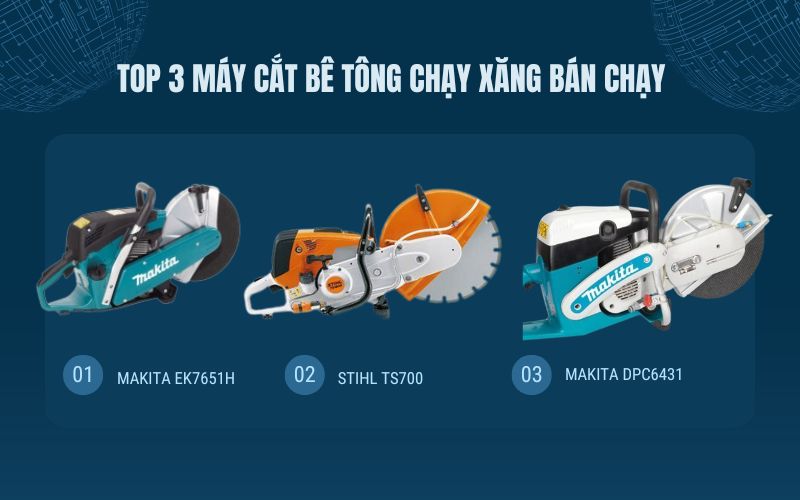 Top 3 máy cắt bê tông chạy xăng bán chạy hiện nay