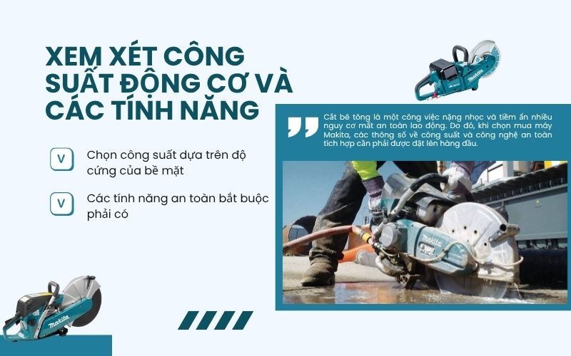 Xem xét công suất động cơ và các tính năng
