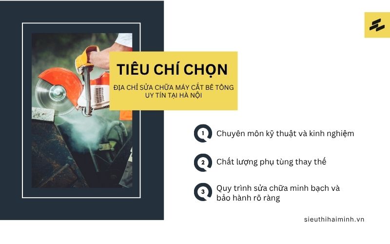 Tiêu chí chọn địa chỉ sửa chữa máy cắt bê tông