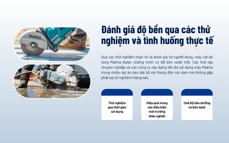 Đánh giá độ bền qua các thử nghiệm và tình huống thực tế
