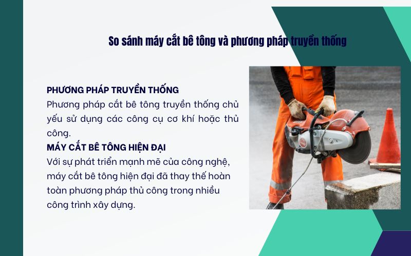 So sánh máy cắt bê tông và phương pháp truyền thống