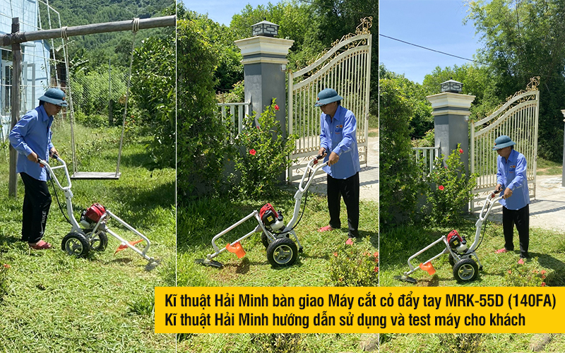 Kĩ thuật Hải Minh bàn giao Máy cắt cỏ đẩy tay MRK-55D (140FA)