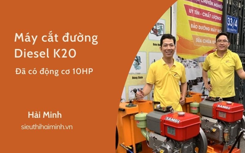 Máy cắt đường Diesel K20 (đã có động cơ 10HP)