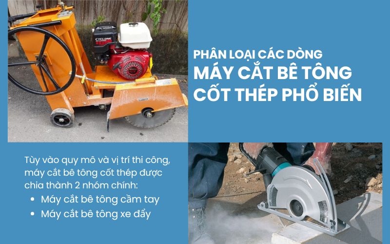 Phân loại các dòng máy cắt bê tông cốt thép phổ biến