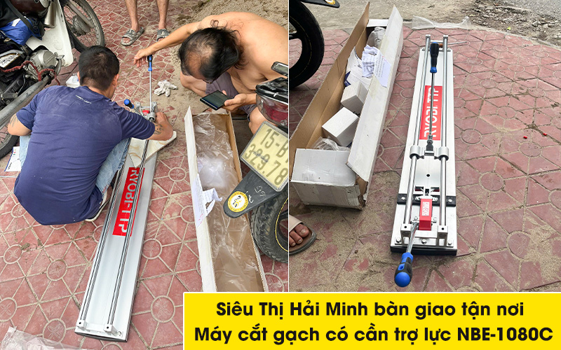 bàn giao Máy cắt gạch có c​ần trợ lực NBE-1080C