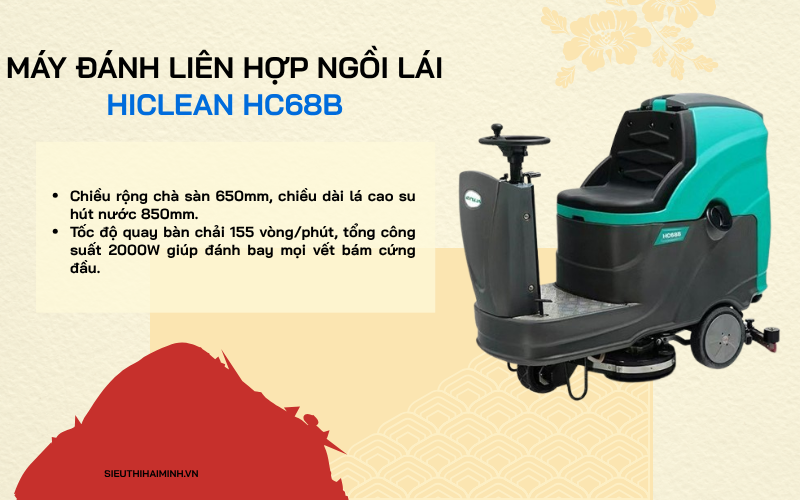 Máy đánh liên hợp ngồi lái Hiclean HC68B