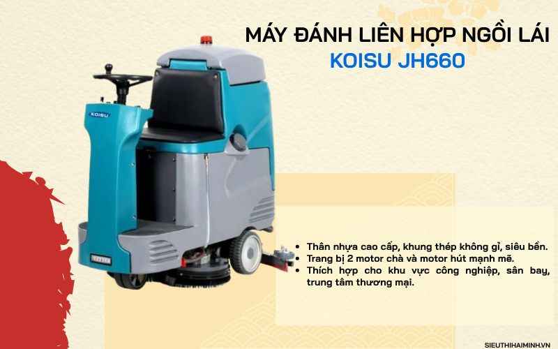 Máy đánh sàn ngồi lái liên hợp Koisu JH660