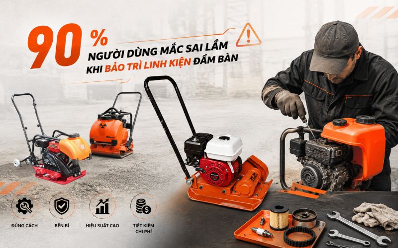 90% Người dùng mắc sai lầm khi bảo trì linh kiện đầm bàn
