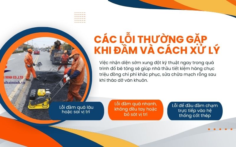 Các lỗi thường gặp khi đầm và cách xử lý