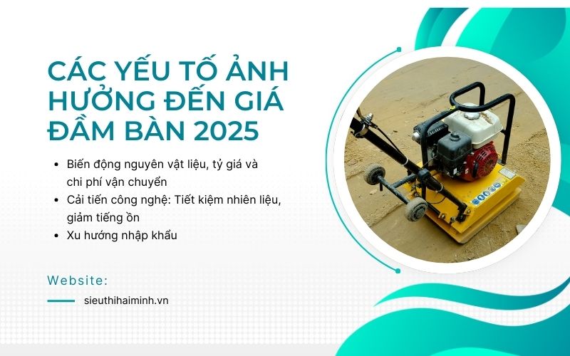 Các yếu tố ảnh hưởng đến giá đầm bàn 2025