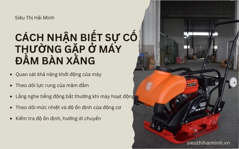 Cách nhận biết sự cố thường gặp ở máy đầm bàn xăng 