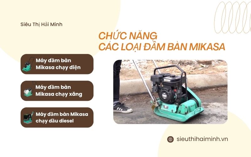 Chức năng của các loại đầm bàn Mikasa