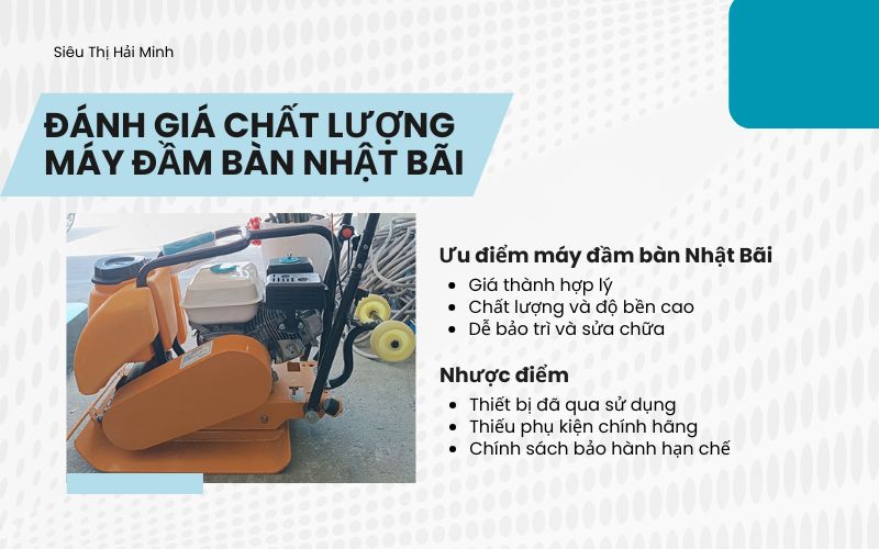 Đánh giá chất lượng máy đầm bàn Nhật Bãi