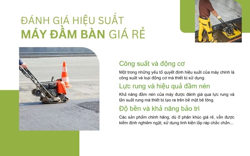 Đánh giá hiệu suất của máy đầm bàn giá rẻ