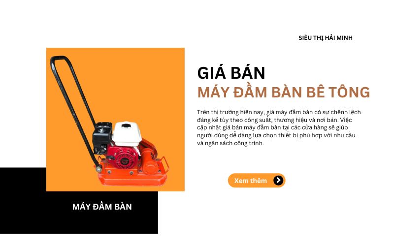 Giá bán máy đầm bàn bê tông tại các cửa hàng
