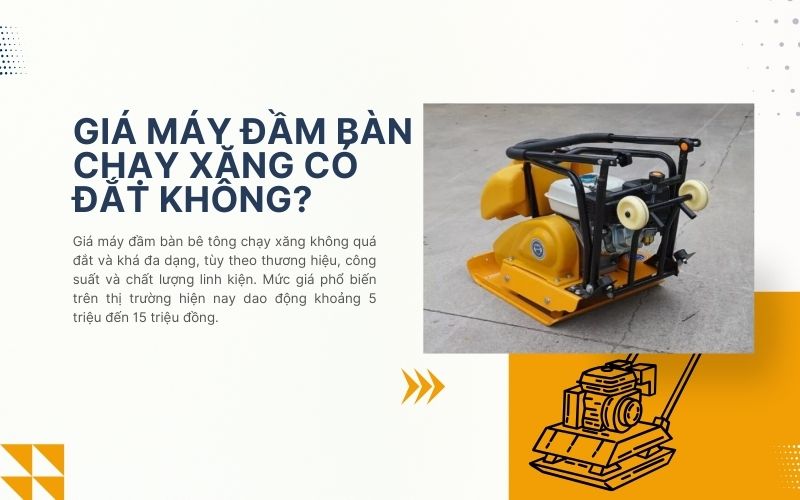 Giá máy đầm bàn chạy xăng có đắt không?