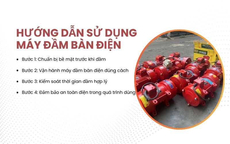 Hướng dẫn sử dụng máy đầm bàn điện