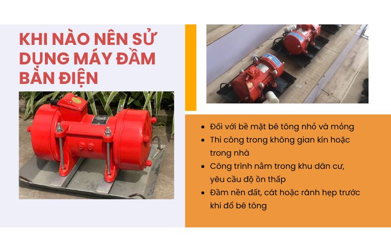 Khi nào nên sử dụng máy đầm bàn điện