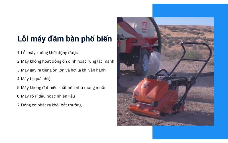 Lỗi máy đầm bàn phổ biến