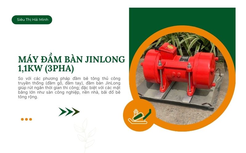 Máy đầm bàn JinLong 1,1KW (3Pha)