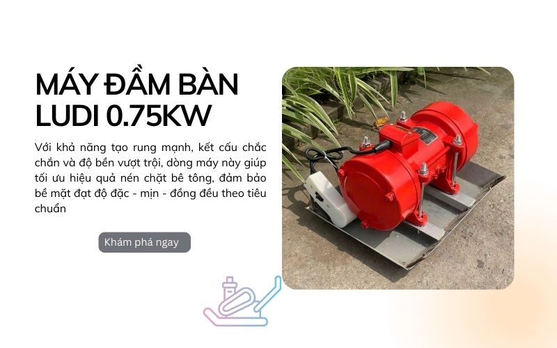 Máy đầm bàn Ludi 0.75KW