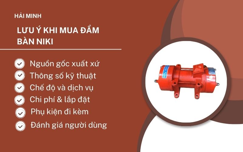 Lưu ý khi mua đầm bàn Niki 2.2Kw