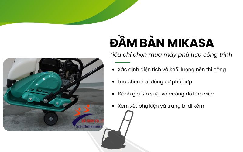 Tiêu chí chọn mua đầm bàn Mikasa phù hợp công trình