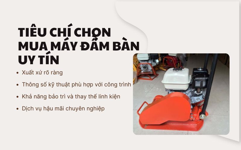 Tiêu chí chọn mua máy đầm bàn uy tín