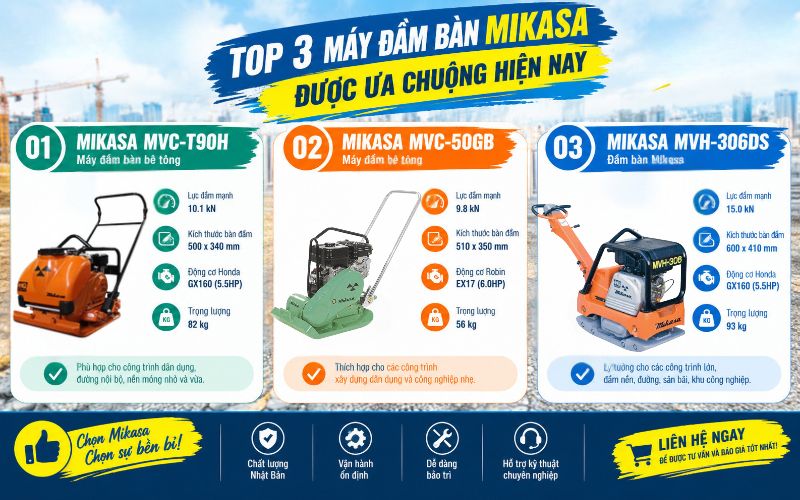 Top 3 máy đầm bàn Mikasa được ưa chuộng hiện nay