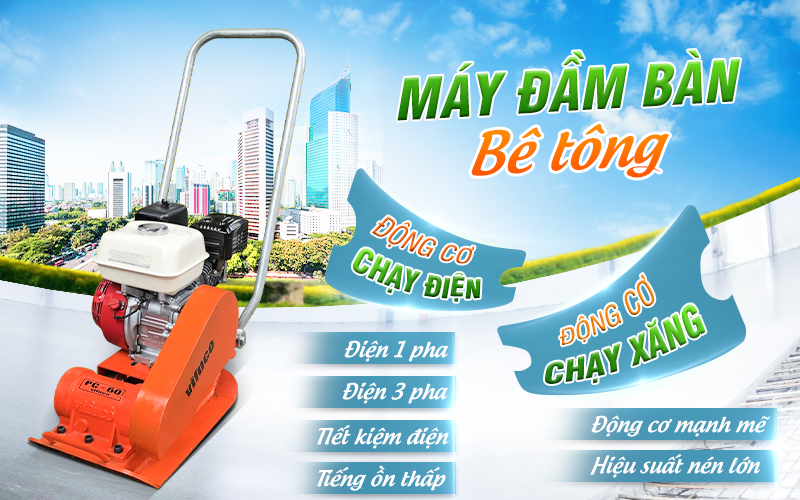 Phân loại các dòng máy đầm bàn bê tông