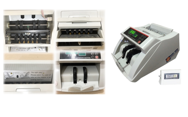 Thiết kế và cấu tạo bên ngoài máy đếm và kiểm tiền 