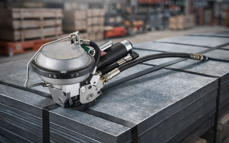 Hướng dẫn cách sử dụng máy đóng đai thép khí nén 3 trong 1 SA-106