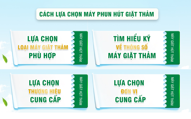 Cách lựa chọn máy phun hút giặt thảm đúng chuẩn