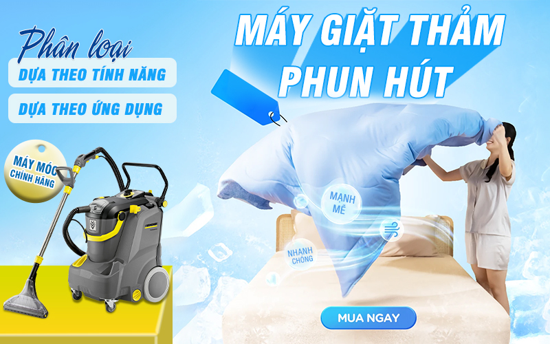 Phân loại các dòng máy giặt thảm hiện nay