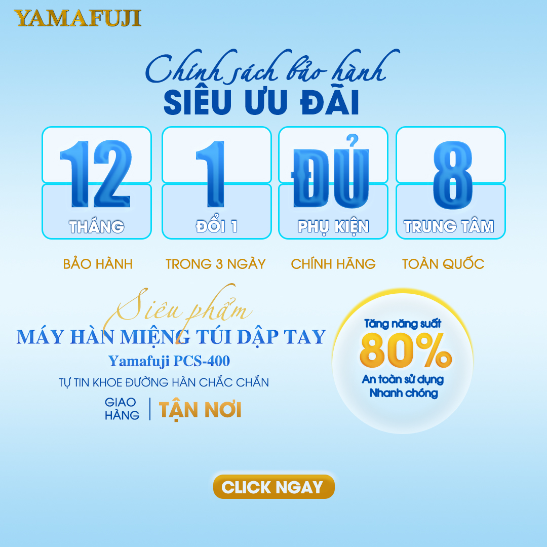 Chính sách bảo hành của máy hàn miệng túi liên tục yamafuji pcs-400
