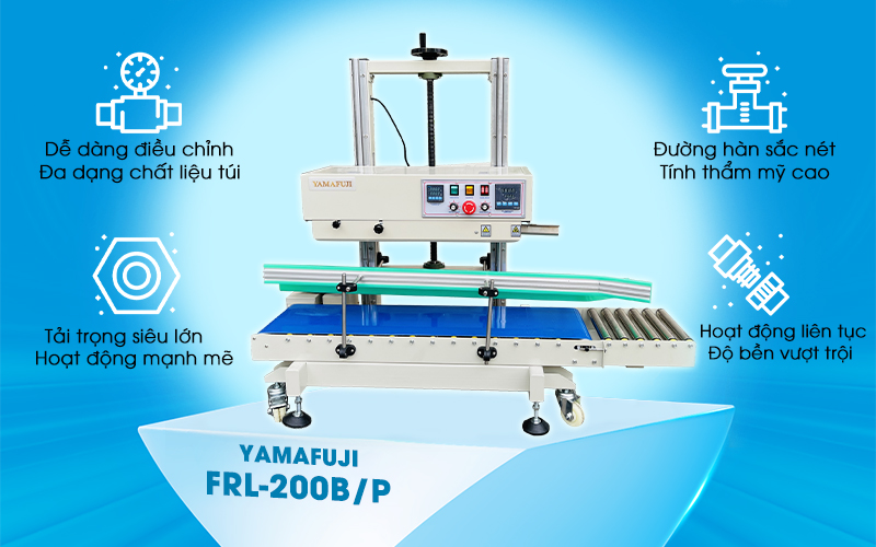 Đặc điểm nổi bật thân vỏ  của máy ép miệng túi Yamafuji FRL-200BP